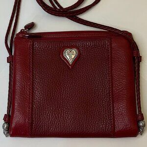 Brighton Crossbody Organizer Crimson Red Magnetic Closure